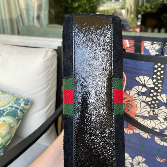 Gucci Ophidia Small black suede crossbody NEW - Picture 9 of 14